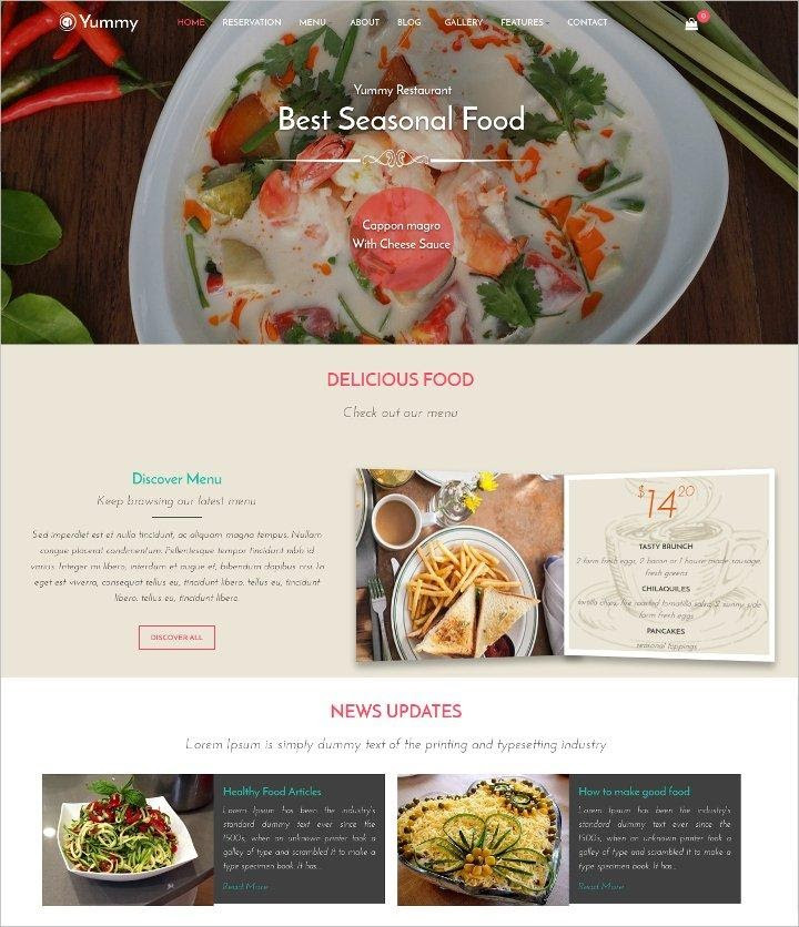 Template for Online Food Business